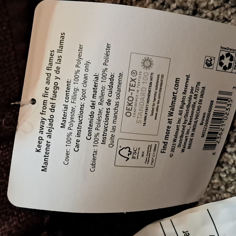 Mainstay Brown Chair Pads Set Of 4 - Picture 4 of 7